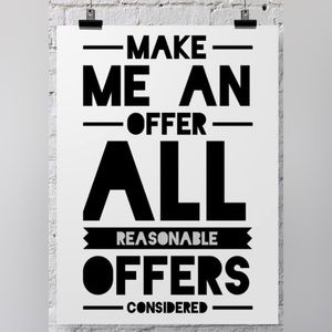 No Reasonable Offer Refused